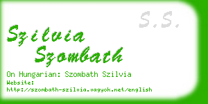 szilvia szombath business card